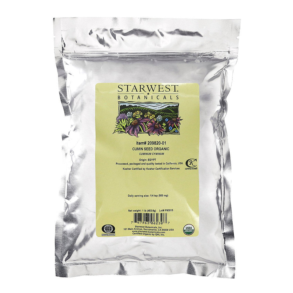 Starwest Botanicals Organic Cumin Seed, 16 Oz